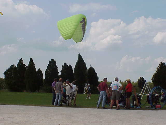 Landing by the thrust test